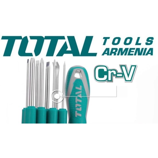 Screwdriver with replaceable bits 9 pcs.