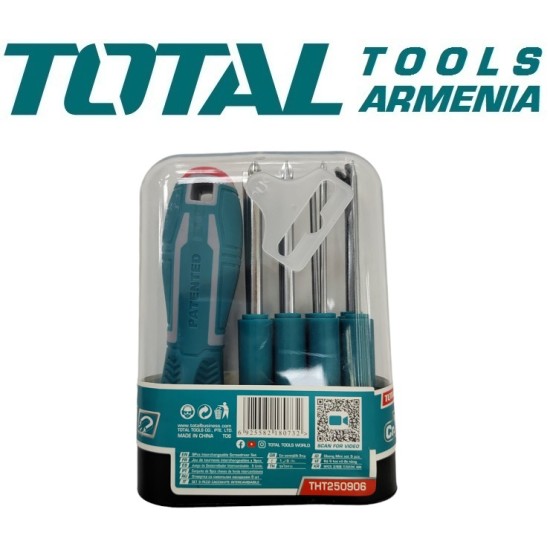 Screwdriver with replaceable bits 9 pcs.