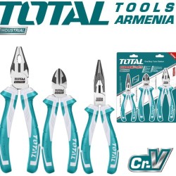 Set of pliers, long nose pliers, side cutters 3 pcs