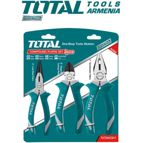 Set of pliers, long nose pliers, side cutters 3 pcs Set of pliers, long nose pliers, side cutters 3 pcs