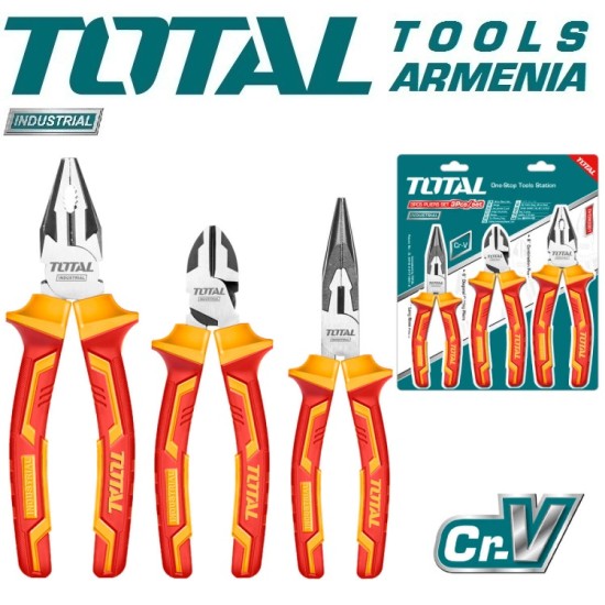 Set of insulated pliers 1000V 3pcs Set of insulated pliers 1000V 3pcs