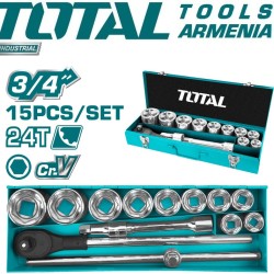 Socket set 3/4" 15 pcs