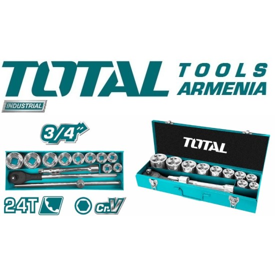 Socket set 3/4" 15 pcs Socket set 3/4" 15 pcs