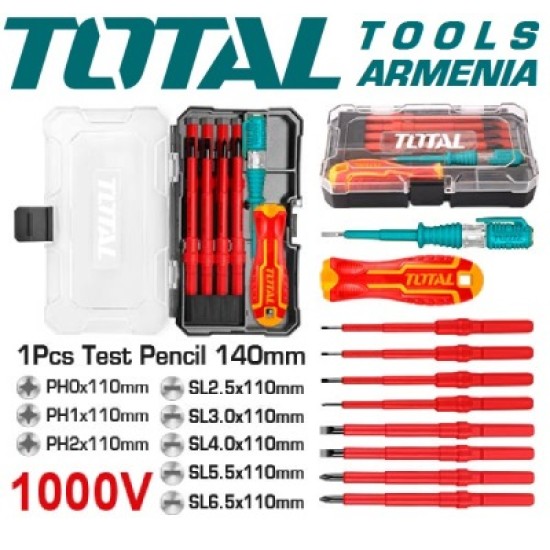 Interchangeable Insulated Screwdriver Set 10pcs Interchangeable Insulated Screwdriver Set 10pcs