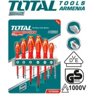 A set of dielectric screwdrivers up to 1000V 6 pcs.