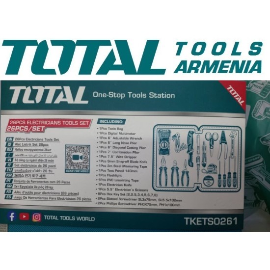 Electrician's set of tools 26 pcs