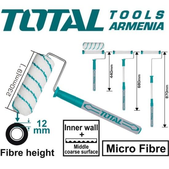 Telescopic roller brush 230x9mm Telescopic roller brush 230x9mm
