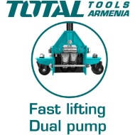 Hydraulic rolling jack 3t