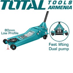 Hydraulic rolling jack 3t