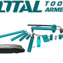 Portable hydraulic body repair set
