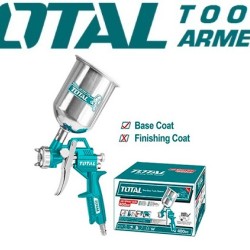 Paint spray gun with top tank 