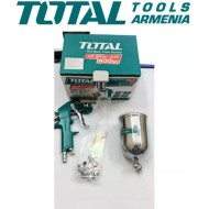 Paint spray gun with top tank 