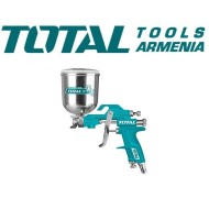Paint spray gun with top tank 