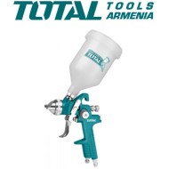 Paint spray gun with top tank 