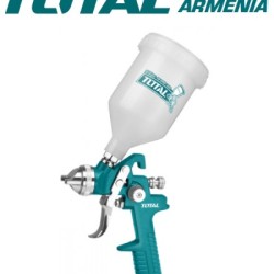 Paint spray gun with top tank 