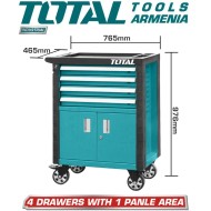 Roller cabinet 4 drawers