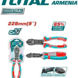 Compound action diagonal cutting pliers