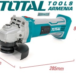 Cordless angle grinder/20 V/2A-4A /115mm/Brushless Motor/INDUSTRIAL