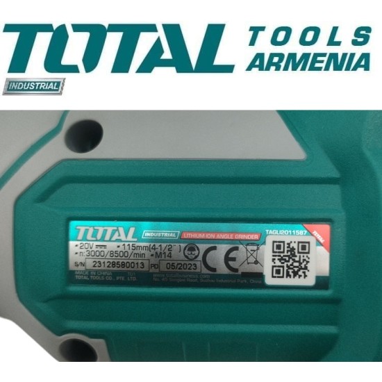 Angle grinder 115mm 20V