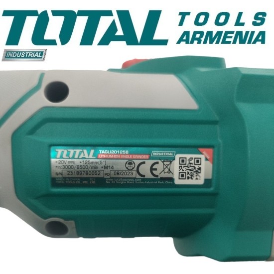 Cordless angle grinder 20V