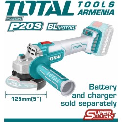 Cordless angle grinder 20V