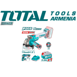 Անլար անկյունային հղկող մեքենա (ԱՀՄ) 20 Վ 900 Վ