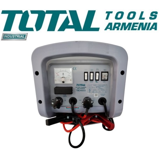 Car battery charger 12/24 V