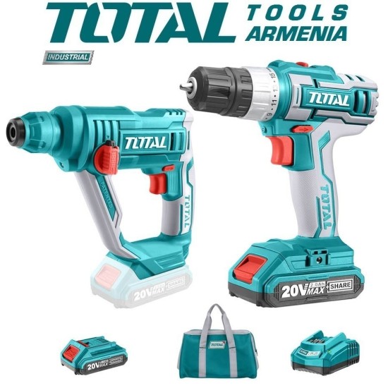 Cordless Rotary Hammer and Drill - Screwdriver 20 V, 2A Cordless Rotary Hammer and Drill - Screwdriver 20 V, 2A