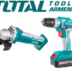 Angle Grinder and Drill - Screwdriver 20 V, 4A