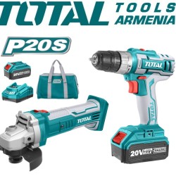 Angle Grinder and Drill - Screwdriver 20 V, 4A