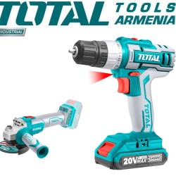 Angle Grinder and Drill - Screwdriver 20 V, 4A