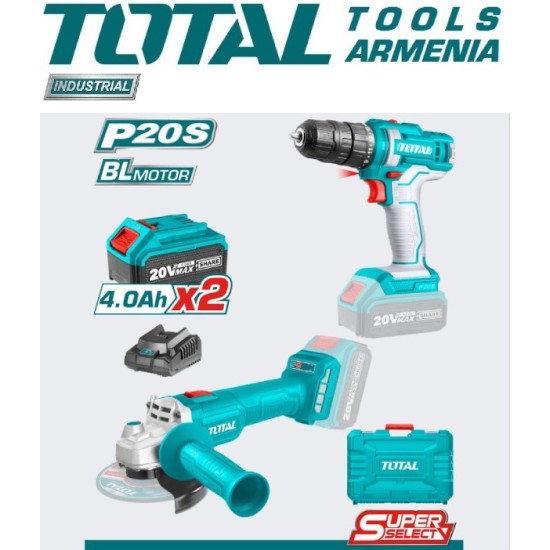 Angle Grinder and Drill 20 V, 4A Angle Grinder and Drill 20 V, 4A