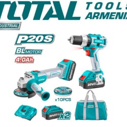 Angle Grinder and Drill - Screwdriver 20 V, 4A
