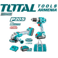 Angle Grinder and Drill - Screwdriver 20 V, 4A