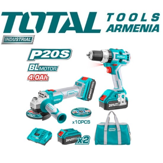 Angle Grinder and Drill - Screwdriver 20 V, 4A Angle Grinder and Drill - Screwdriver 20 V, 4A