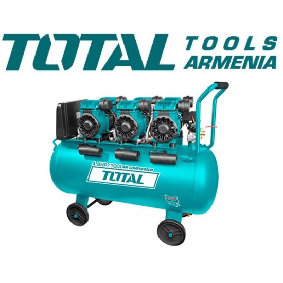 Silent Oil Free Air Compressor 100L /3×1200W Silent Oil Free Air Compressor 100L /3×1200W