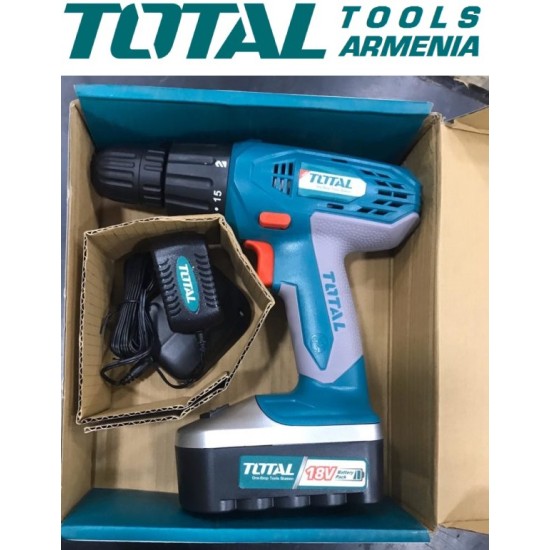 Cordless Drill - Screwdriver / 18V / 1.2A / 16Nm Cordless Drill - Screwdriver / 18V / 1.2A / 16Nm