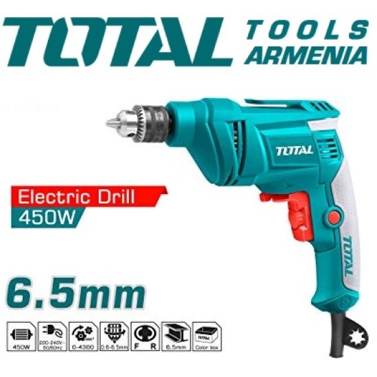 Electric Drill / 450 W / 0–4300 rpm Electric Drill / 450 W / 0–4300 rpm