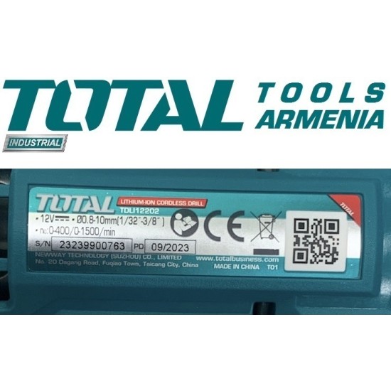 Lithium-ion drill 12V / 1.5 Ah