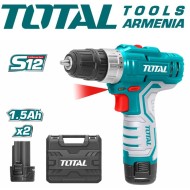 Cordless Drill - Screwdriver 12V/1.5 A/20 Nm + 2 battery