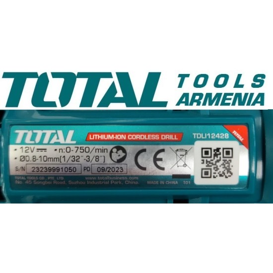 Cordless screwdriver 12V /20 Nm USB Type-C