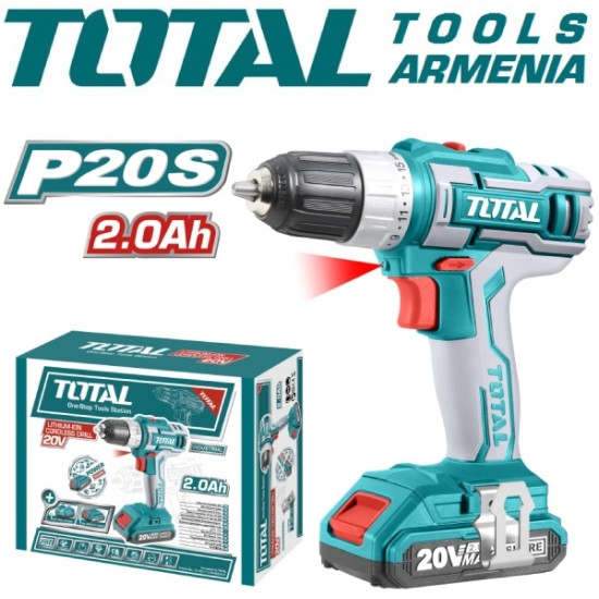 Cordless Drill - Screwdriver / 20V / 2A / 45Nm / INDUSTRIAL Cordless Drill - Screwdriver / 20V / 2A / 45Nm / INDUSTRIAL