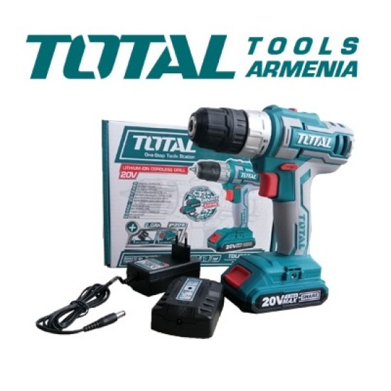Cordless Drill - Screwdriver 20V, 2A , 45Nm Cordless Drill - Screwdriver 20V, 2A , 45Nm