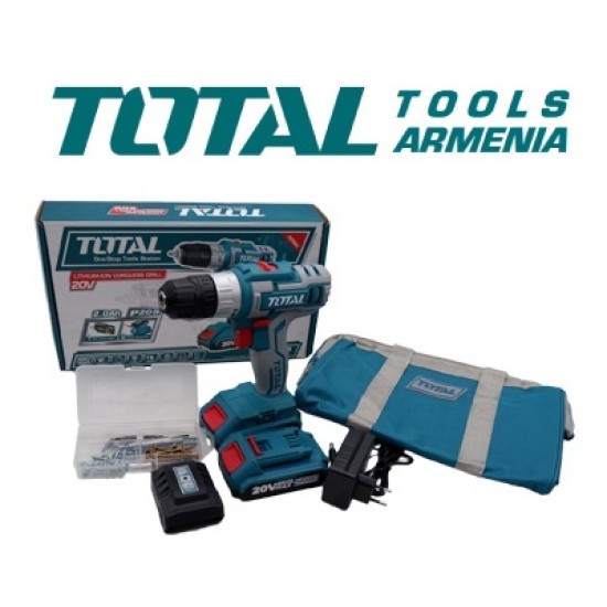 Cordless Drill - Screwdriver / 20V / 2A / 45Nm /+1 Battery Cordless Drill - Screwdriver / 20V / 2A / 45Nm /+1 Battery