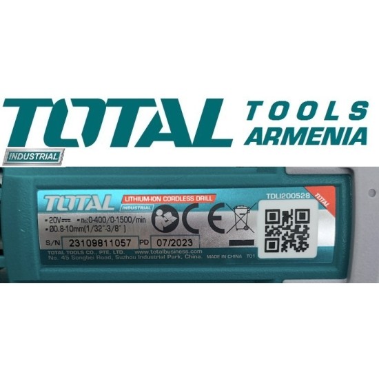 Rechargeable screwdriver 20V/2A 