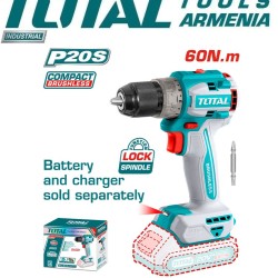 Lithium-ion compact brushless drill 20V
