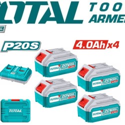 Lithium-ion battery and charger kit