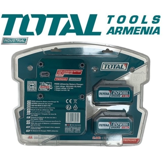 Lithium-ion battery and charger kit