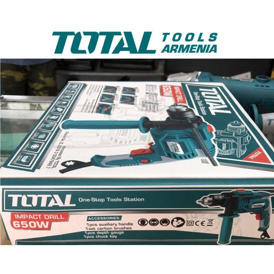 Electric Impact Drill / 650 W / 0–3000 rpm / 13 mm / 48000 bpm Electric Impact Drill / 650 W / 0–3000 rpm / 13 mm / 48000 bpm