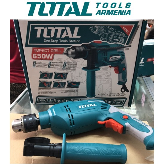 Electric Impact Drill / 650 W / 0–3000 rpm / 13 mm / 48000 bpm Electric Impact Drill / 650 W / 0–3000 rpm / 13 mm / 48000 bpm